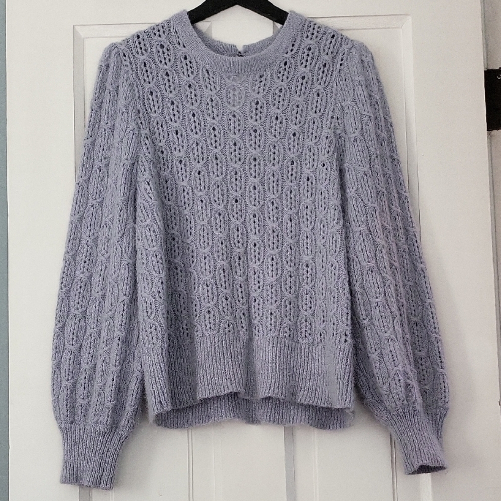 J. Crew Lavender Cable Knit Sweater - Picture 1 of 5